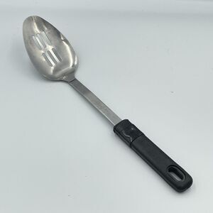 Best Results EKCO Stainless Slotted Kitchen Spoon Cooking Black Plastic Handle